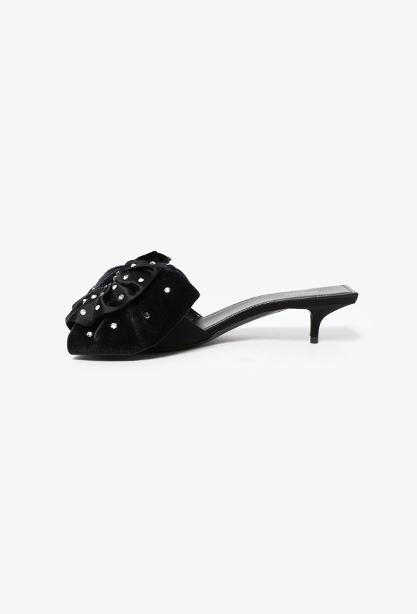 Balenciaga 2019 Velvet Bow Mules - 5