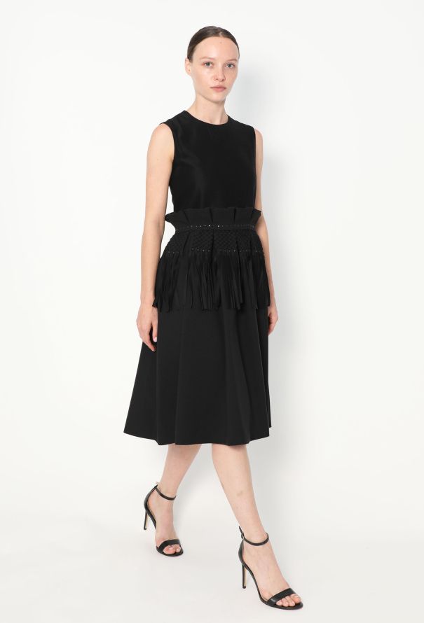 Noir Kei Ninomiya S/S 2016 Fringe Peplum Dress - 4