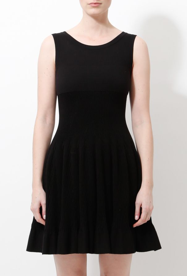 Alaïa Classic Ribbed Skater Dress - 4