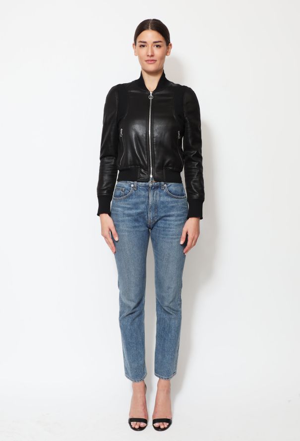 Paco Rabanne Satin Ribbed Bomber Jacket - 3