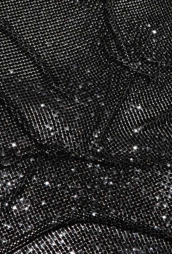 Paco Rabanne 2019 Draped Metallic Mesh Dress - 8