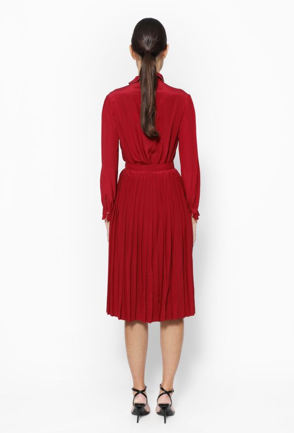 Louis Féraud '90s Pleated Silk Ensemble - 5