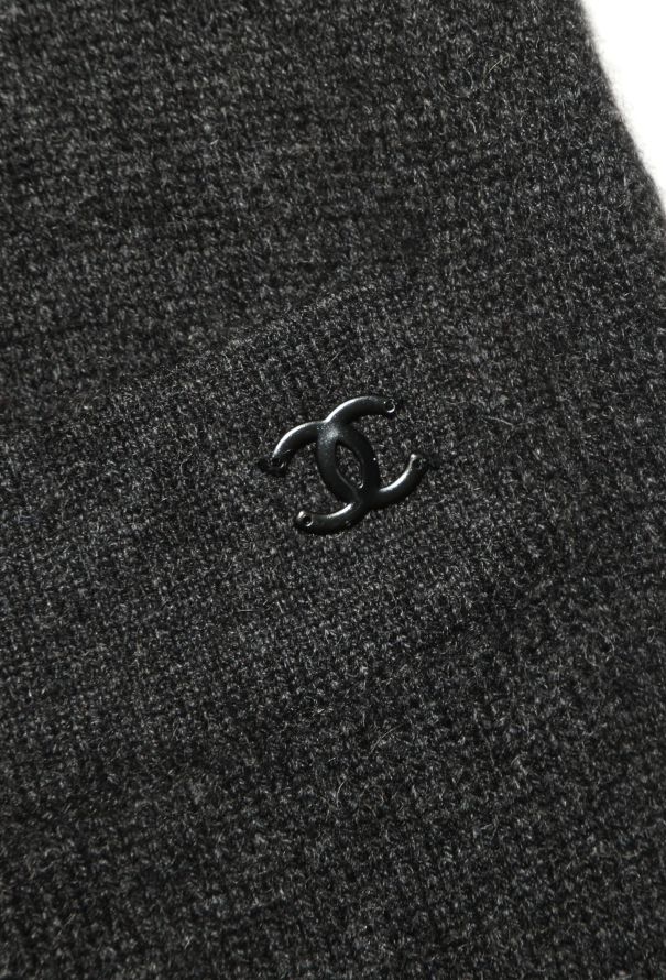 Chanel Anthracite Cashmere Knit Dress - 6