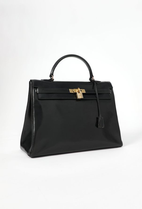 Hermès '60s Black Box Kelly Retourné 35 - 3