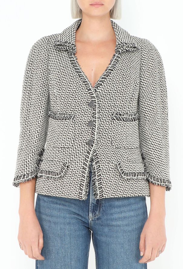 Chanel Haute Couture 2008 Chevron Tweed Jacket - 2