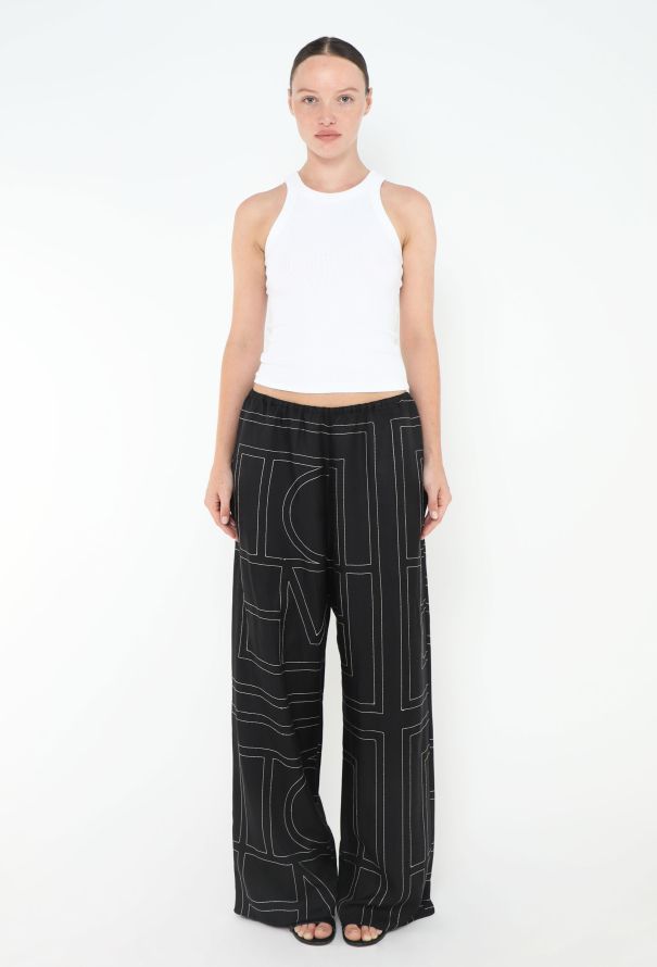Toteme 2023 Monogram Silk Pajama Set - 2
