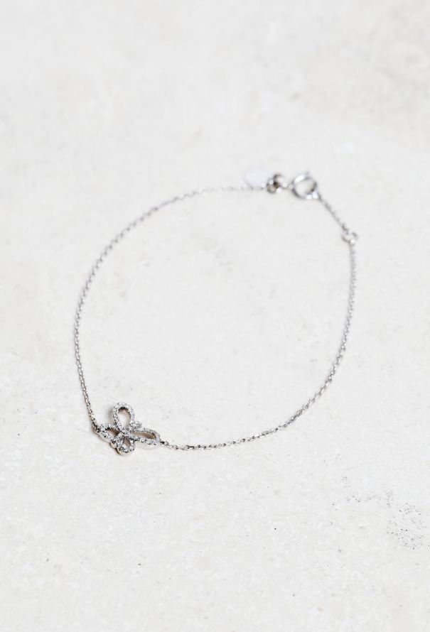 Vintage & Antique Arthus Bertrand 18k Gold & Diamond Butterfly Bracelet - 3