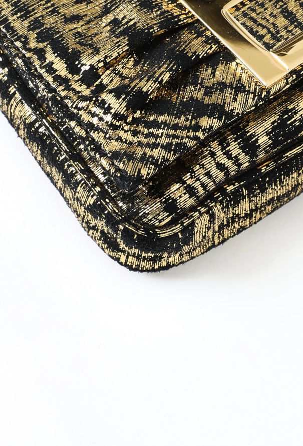 Fendi Metallic Tiger Print Clutch - 6