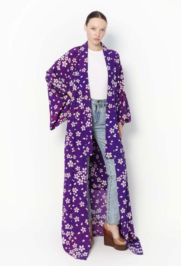 World Treasures Authentic Long Floral Kimono - 3