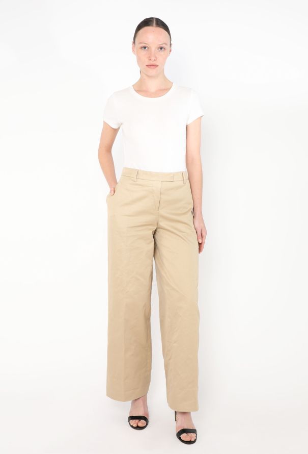 Miu Miu 2021 Gabardine Logo Trousers - 4