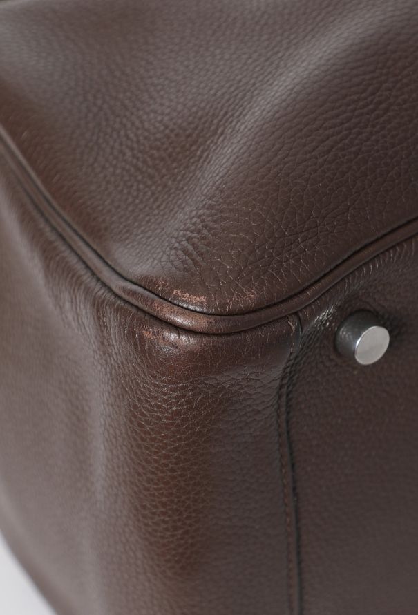 Hermès Chocolat Taurillon Clémence Lindy 30 - 9