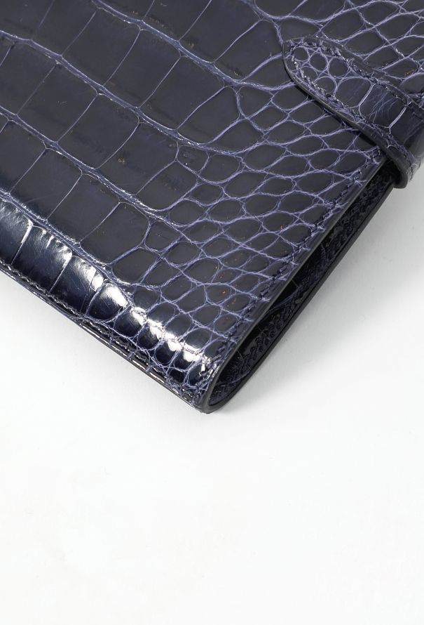 Hermès Bleu Encre Alligator Kelly Classique Wallet - 9