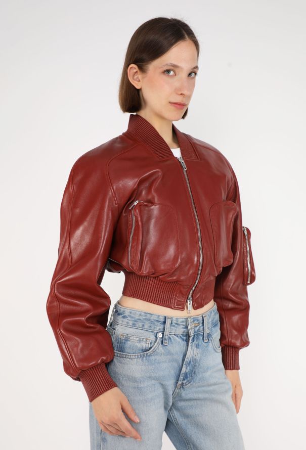 Phoebe Philo Lambskin Ribbed Bomber Jacket, 2025 - 5
