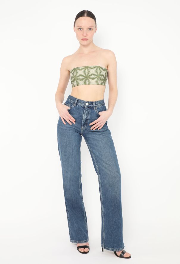 Dries Van Noten Woven Linen Bandeau Top - 2