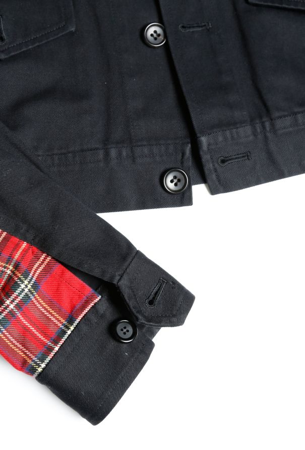 Comme des Garçons '90s Cropped Denim & Plaid Jacket - 6