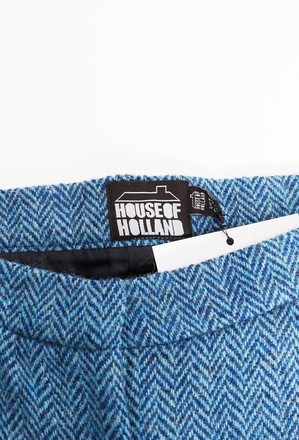 House Of Holland Herringbone Wool Trousers - 5