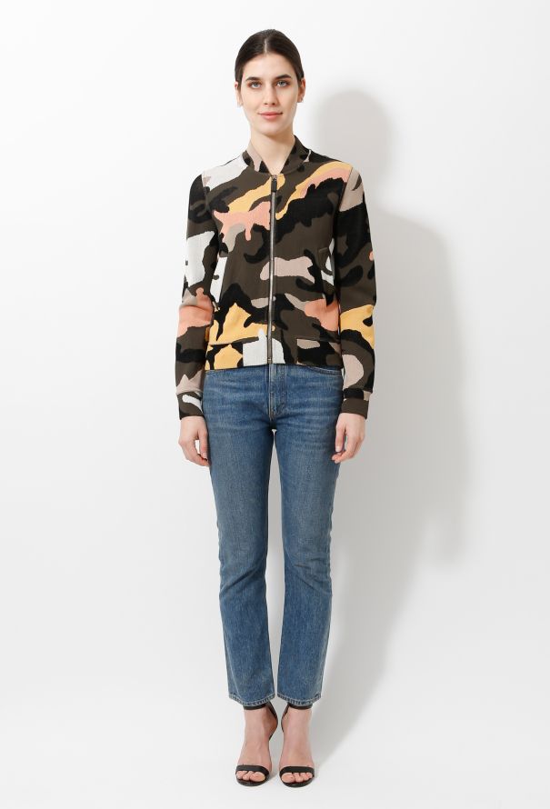 Valentino Camouflage Knit Bomber - 1