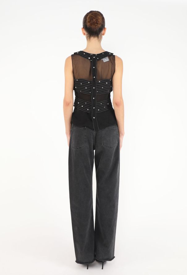 Chanel F/W 2003 Snap Button Silk Blouse - 5