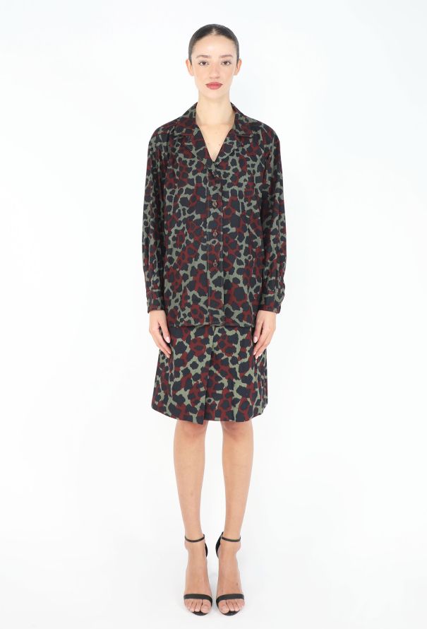 Saint Laurent '80s Camouflage Printed Ensemble - 3