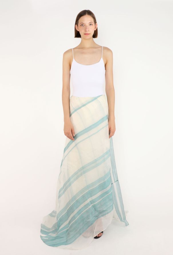 Calvin Klein Asymmetrical Layered Silk Skirt, 1990s - 1