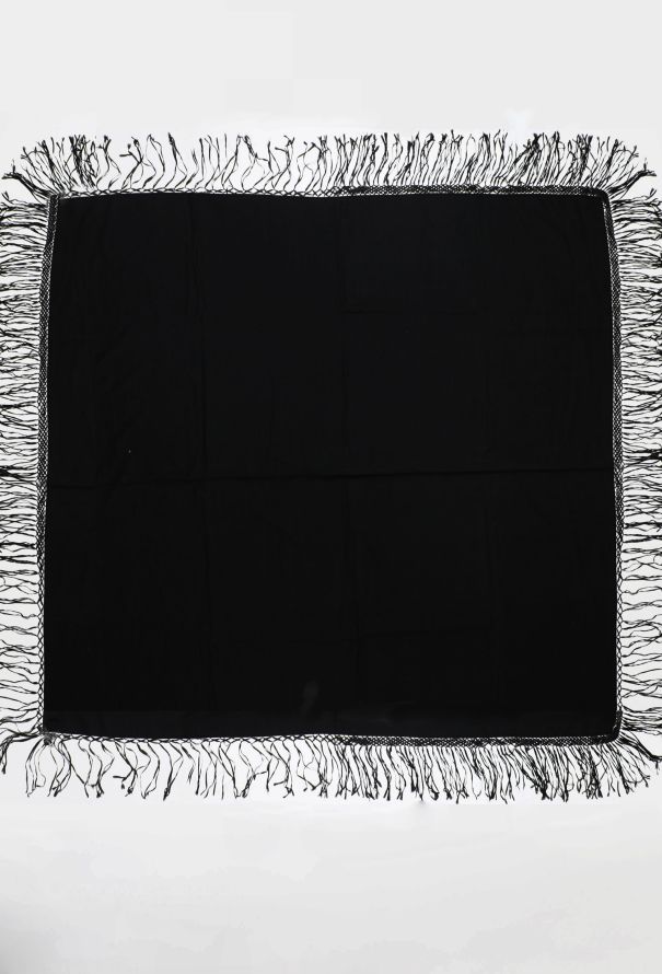 Netted Fringe Trim Shawl - 3