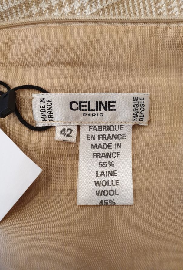 Céline Vintage Houndstooth Chainlink Skirt - 5
