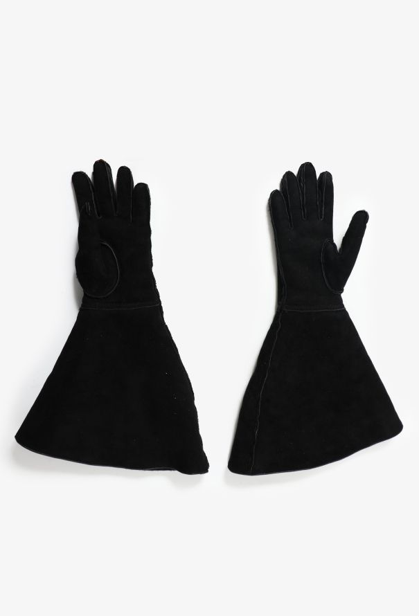 Alaïa F/W 1989 Suede Shearling Gloves - 5