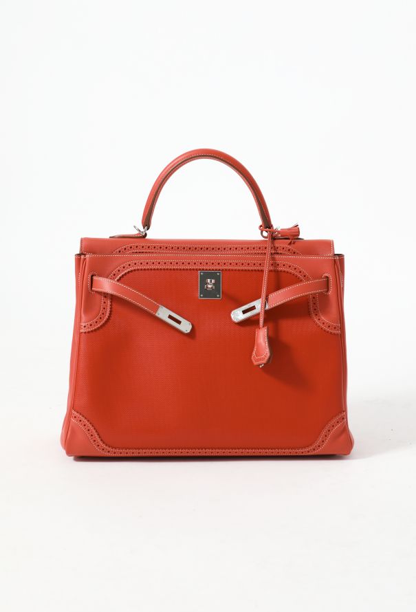 Hermès Limited Edition Sanguine Kelly Ghillies 35 - 5