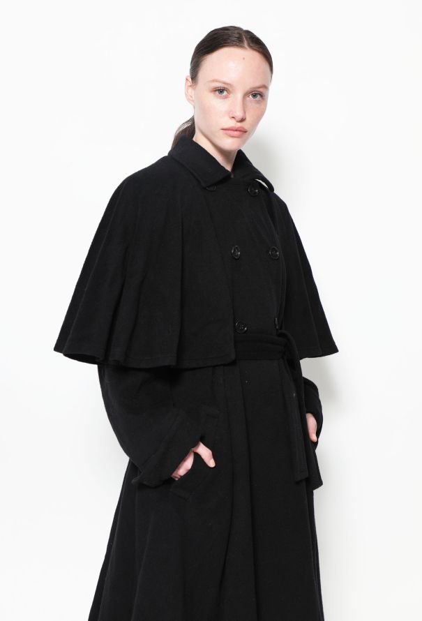 Saint Laurent Early '70s Belted Cape Coat - 2