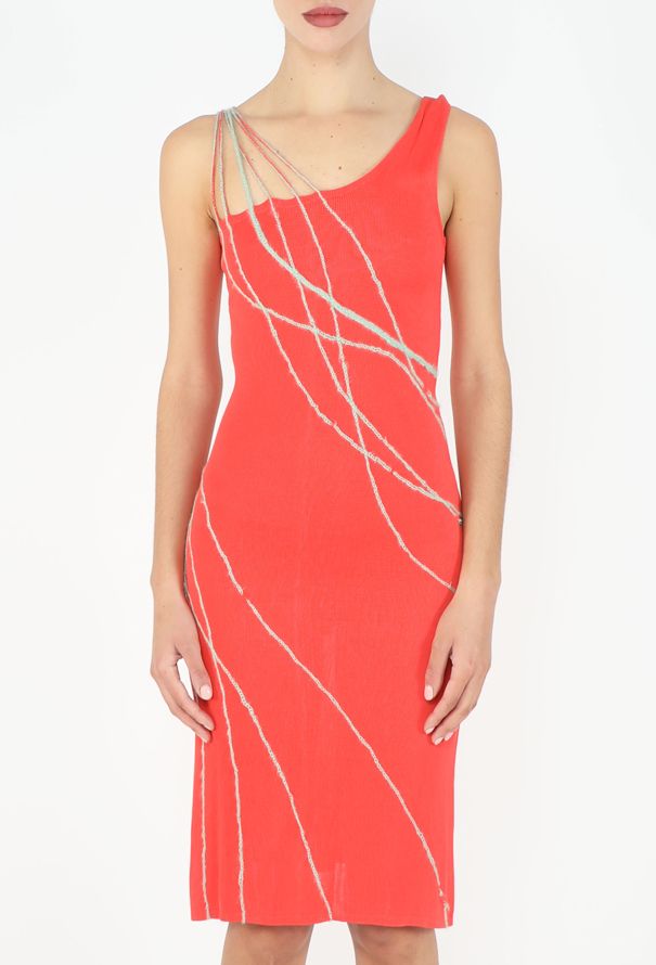 Gianni Versace CAMPAIGN S/S 1998 Braided One-Shoulder Dress - 3