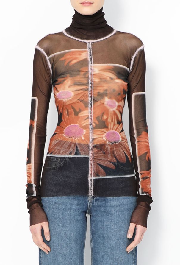 Jean Paul Gaultier Vintage Floral Mesh Top - Late 1990s - 1
