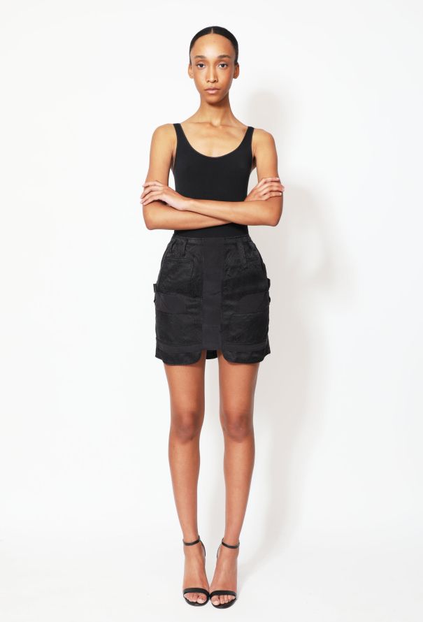 Balenciaga Silk Snakeskin Cargo Skirt - 1
