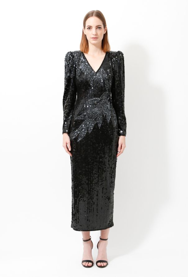 Exquisite Vintage Sequin Embroidered Gown - 1