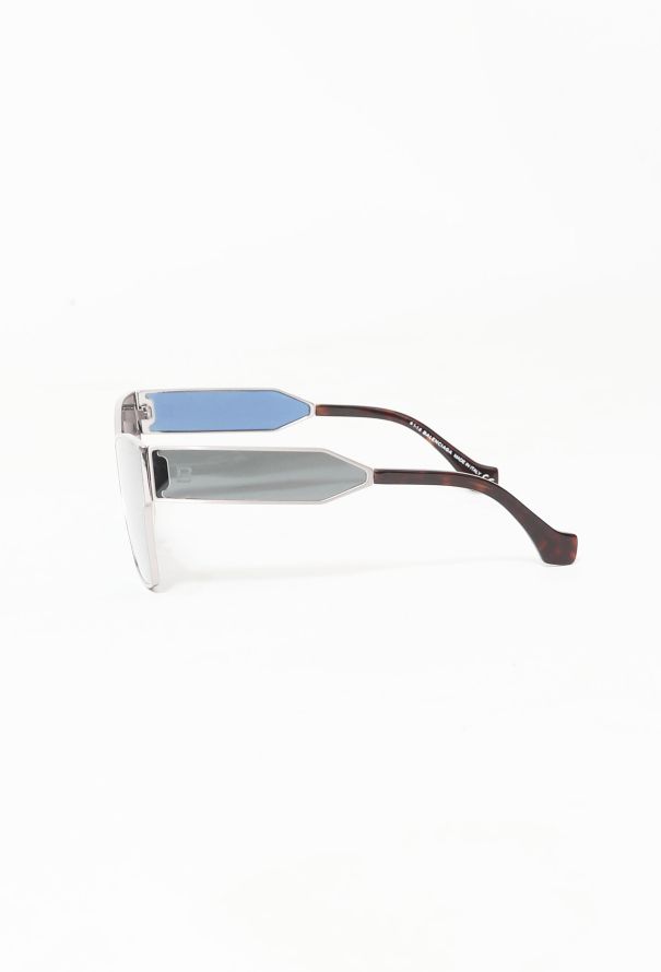 Balenciaga 2018 Square Sunglasses with Leather Pouch - 5