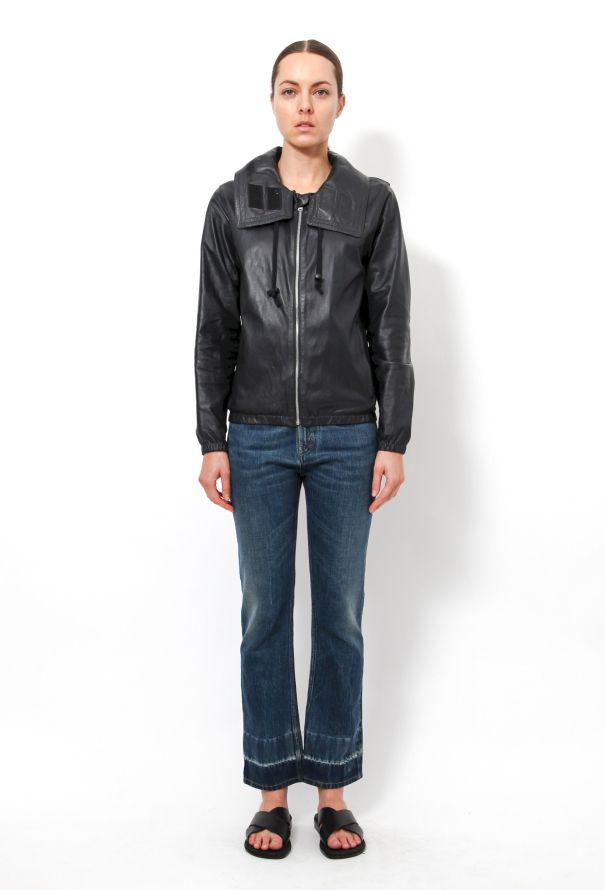 Céline Hooded Leather Parka - 8
