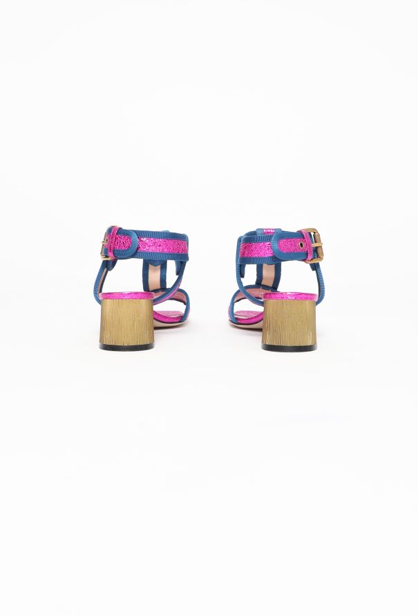 Gucci Metallic Panther Sandals - 5