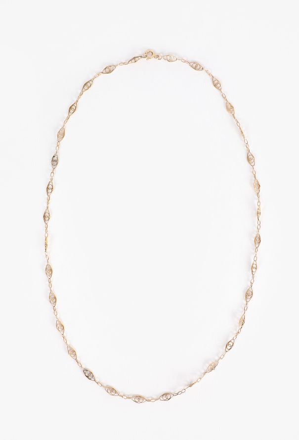 Vintage Fine Jewelry Antique 18k Yellow Gold Chain Necklace - 1