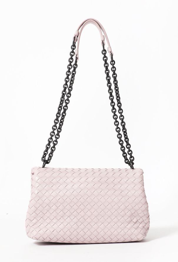 Bottega Veneta Olimpia Intrecciato Shoulder Bag Mauve pink - 3