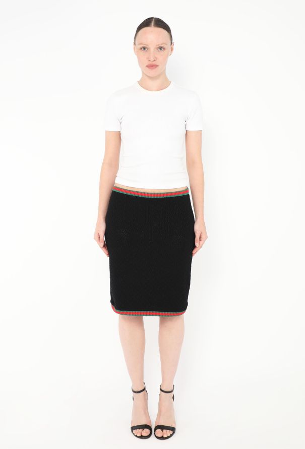 Gucci 2024 Piqué Stripe Skirt - 4