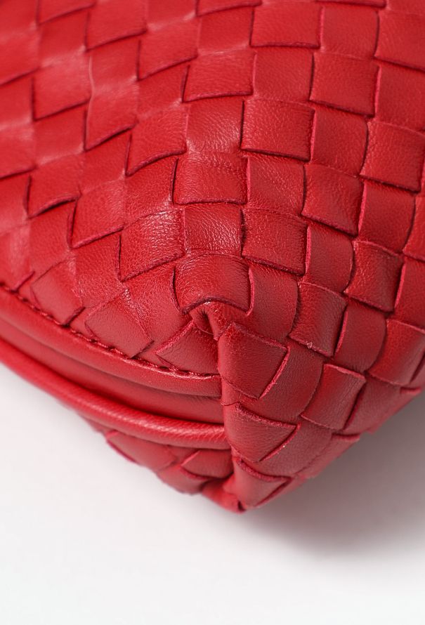 Bottega Veneta Red Intrecciato Nodini Crossbody Bag - 8