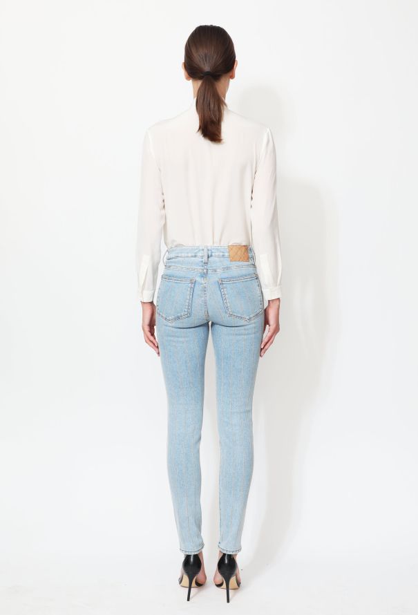 Chanel 2020 Metallic Chainlink Striped Jeans - 4