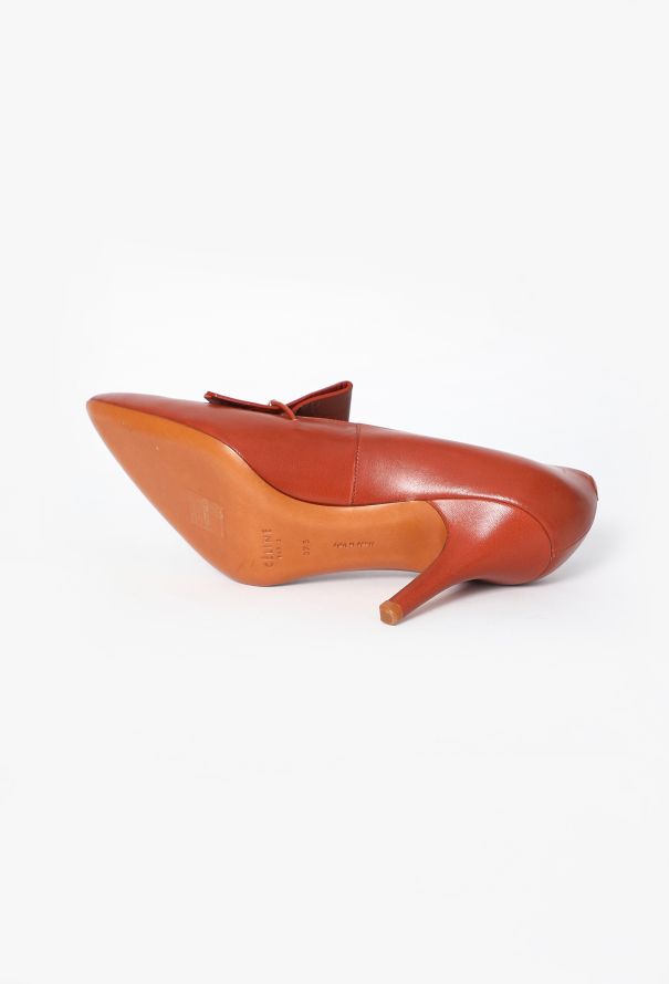 Céline Leather Fringe Pumps - 5