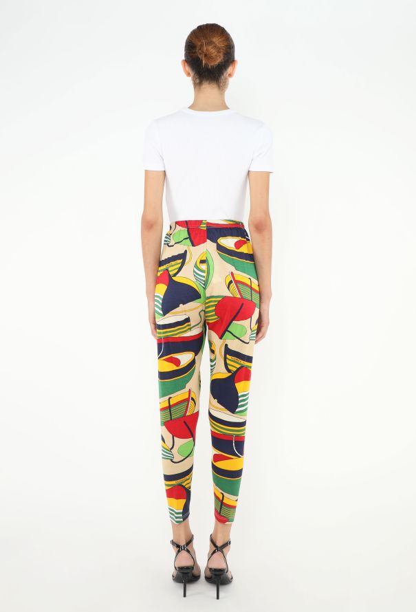 Hermès 1990 Cotton 'Thalassa' Leggings - 4