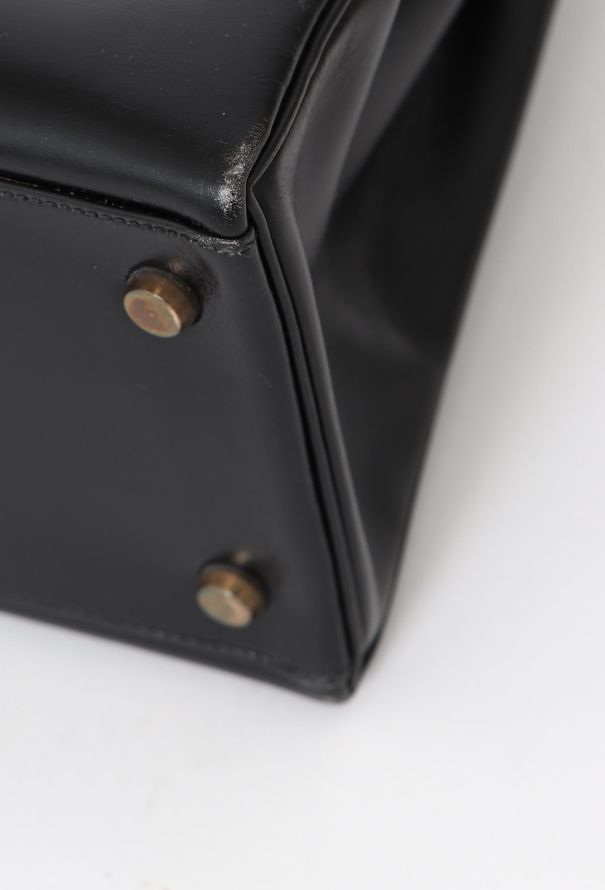 Hermès '70s Black Box Kelly 32 Retourné - 11