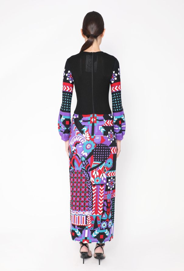 Lanvin '70s Graphic Ribbed Dress - 4