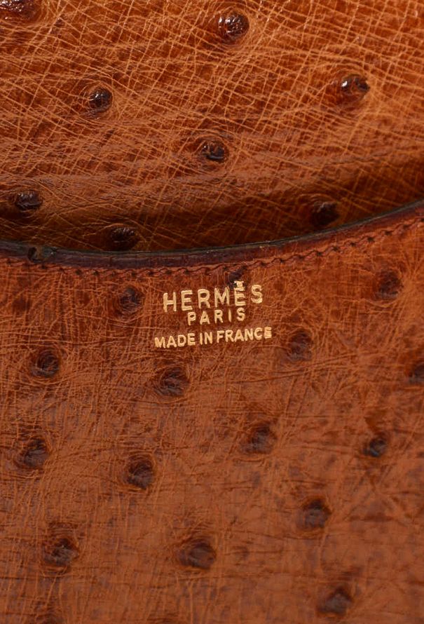 Hermès Rare 1976 Gold Ostrich Passe-Guide Bag - 16