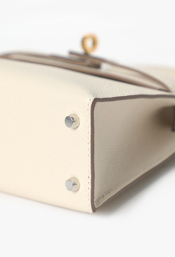 Hermès Craie Epsom Mini Kelly II Sellier Electrum - 12
