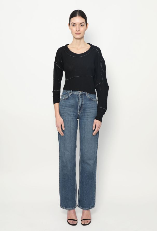 Balenciaga 2002 Cropped Patchwork Sweater - 2