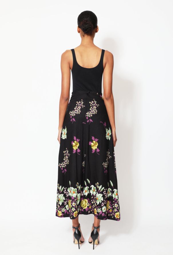 Floral Print Maxi Skirt - 3