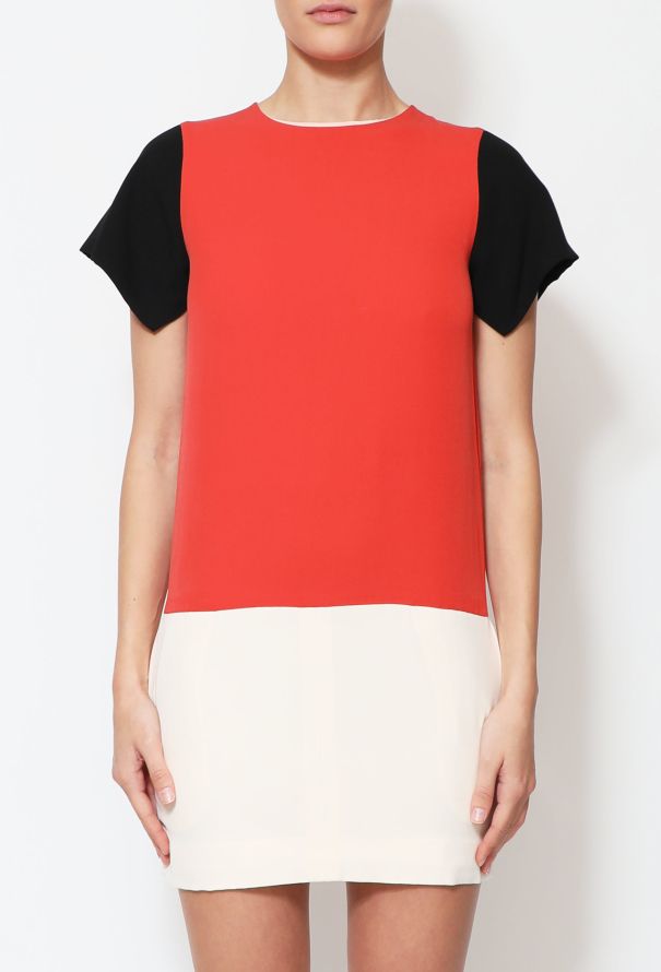 Céline Colorblock Silk Dress - 2